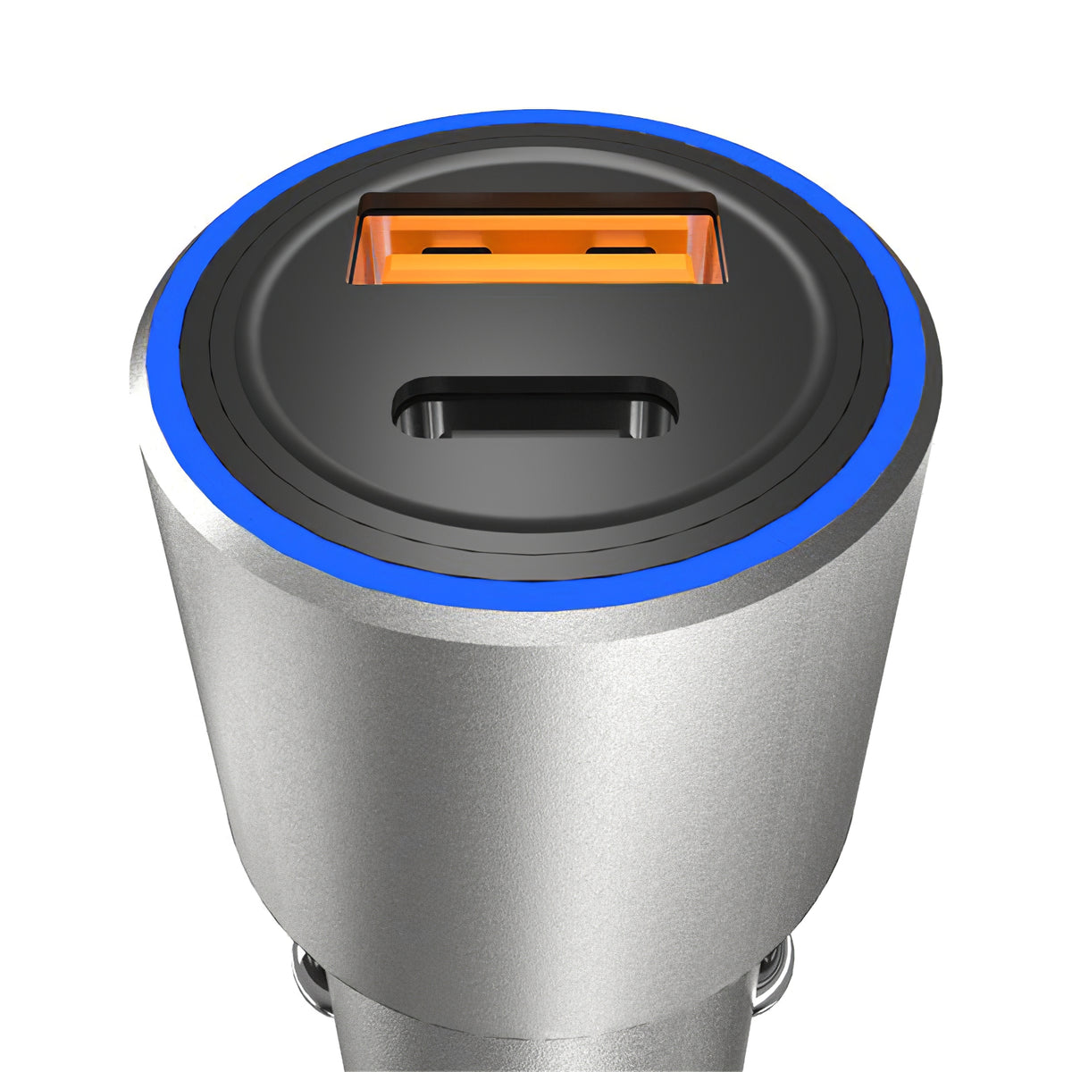 Chargeur Auto USB Dudao R4PQ, 1 X USB - 1 X USB Type-C, 22,5 W, Charge Rapide - Power Delivery, Gris