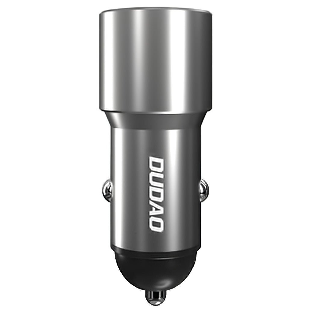 Chargeur Auto USB Dudao R4PQ, 1 X USB - 1 X USB Type-C, 22,5 W, Charge Rapide - Power Delivery, Gris