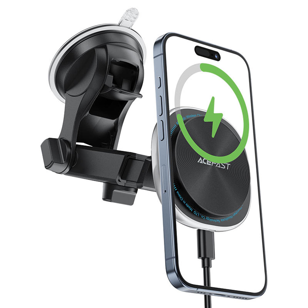 Caricabatterie Auto Wireless Acefast D42, 15W, 1.67A, Argento