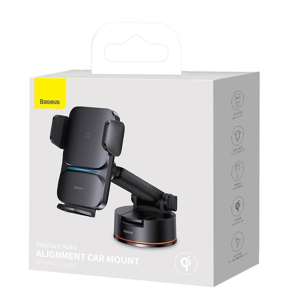 Caricabatterie Auto Wireless Baseus Wisdom Dash, 15W, 1.67A, Nero CGZX000101