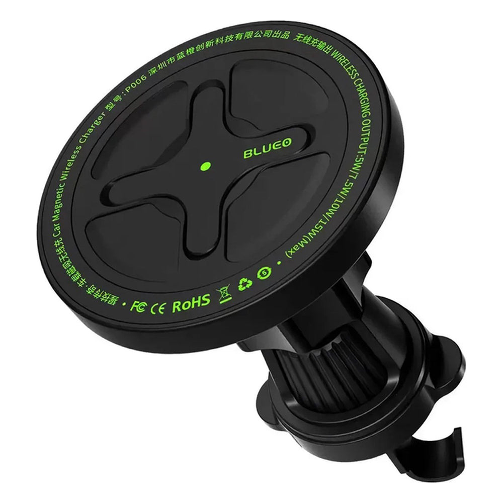 Caricabatterie Auto Wireless Blueo Ape Legend, 15W, 1.67A, Nero