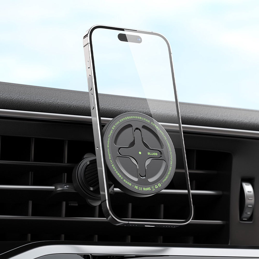 Caricabatterie Auto Wireless Blueo Ape Legend, 15W, 1.67A, Nero