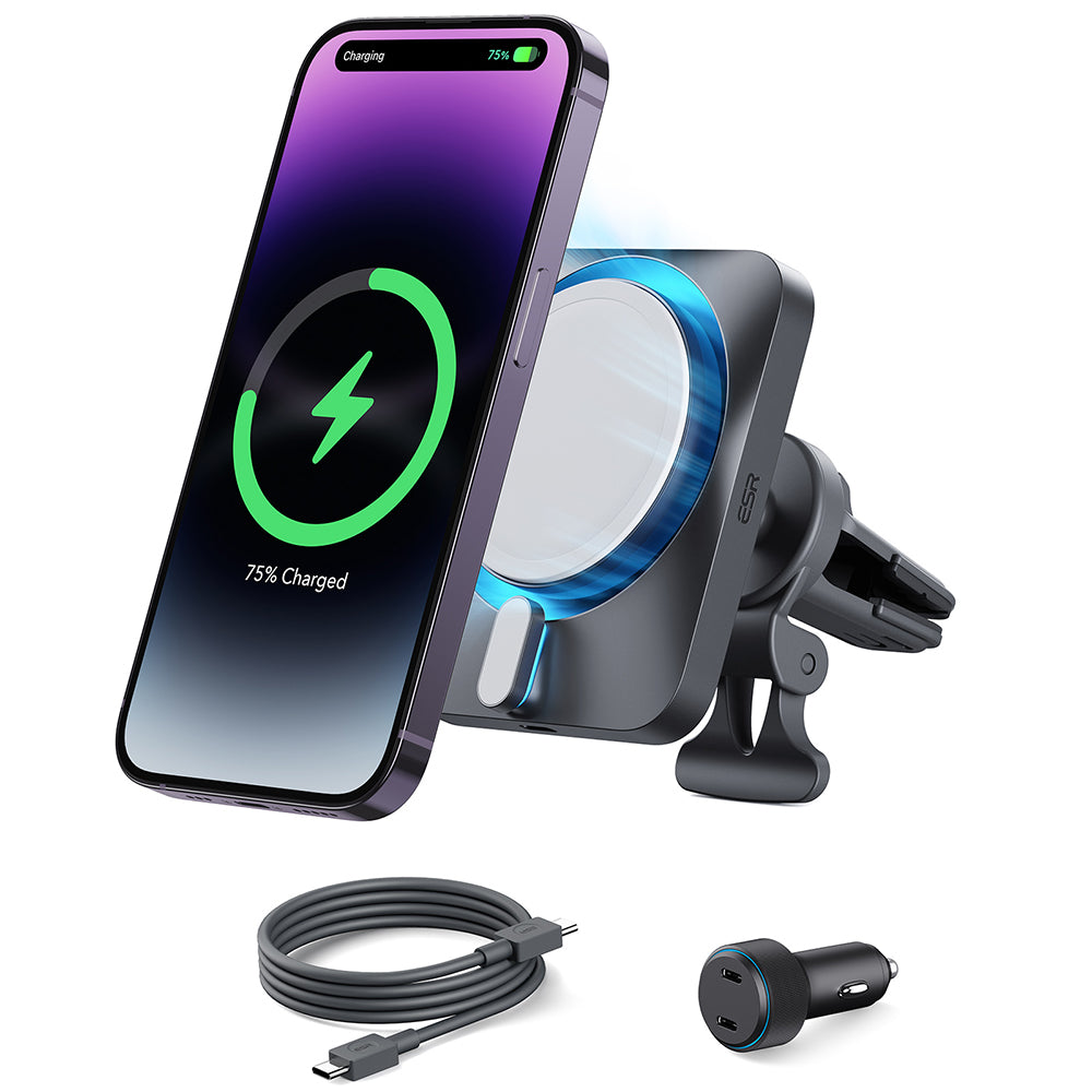 Caricabatterie Auto Wireless ESR CryoBoost, 15W, 1.67A, Argento