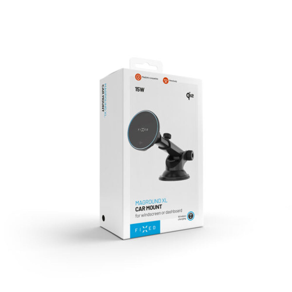 Chargeur Auto Sans Fil Fixed MagRound 2 XL, 15W, 1.67A, Noir