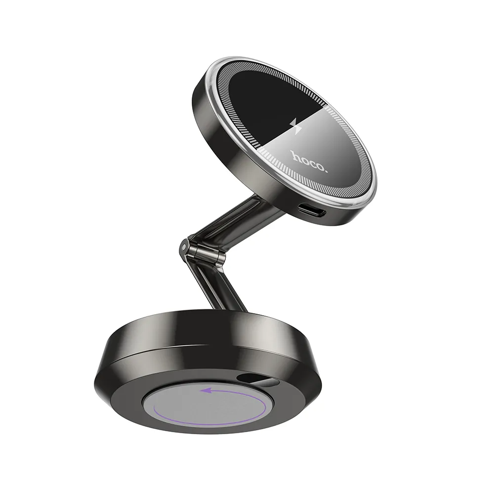Chargeur Auto Sans Fil HOCO HW33, 15W, 1.67A, Gris