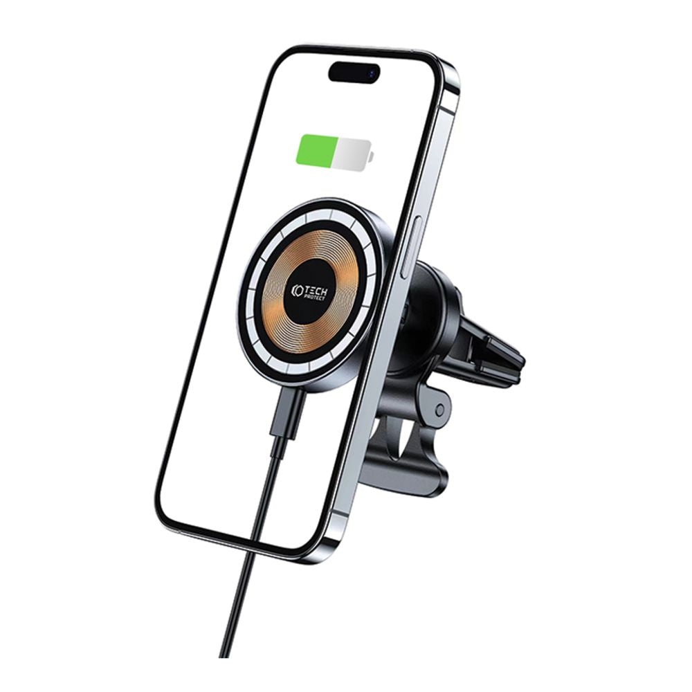 Caricabatterie da auto wireless Tech-Protect V5, 15W, 1,67A, nero