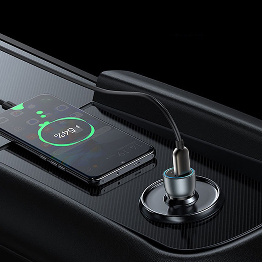 Auto-Ladegerät Yesido Y49, 30W, 3A, 1 x USB-A - 1 x USB-C, Grau