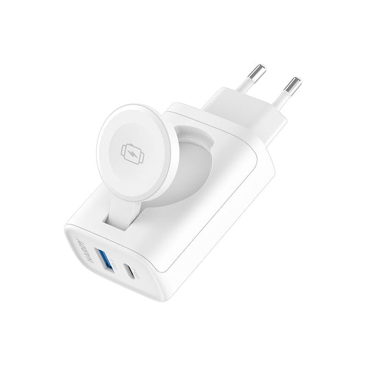 3MK Hardy 2in1 Network Charger, 33W, 3A, 1 x USB-A - 1 x USB-C, White