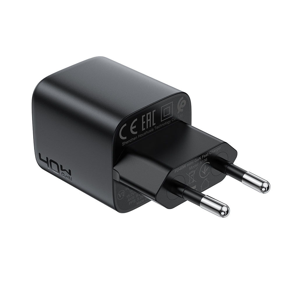 Netzladegerät Acefast A136, 40W, 3A, 1 x USB-C, Schwarz