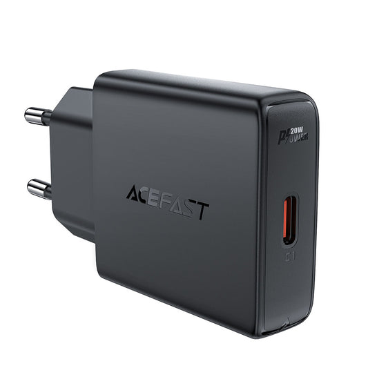 Chargeur Réseau Acefast A65, 20W, 3A, 1 x USB-C, Noir