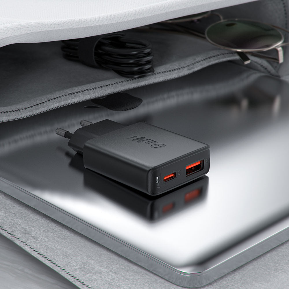 Caricabatterie Retea Acefast A69, 30W, 3A, 1 x USB-A - 1 x USB-C, Nero