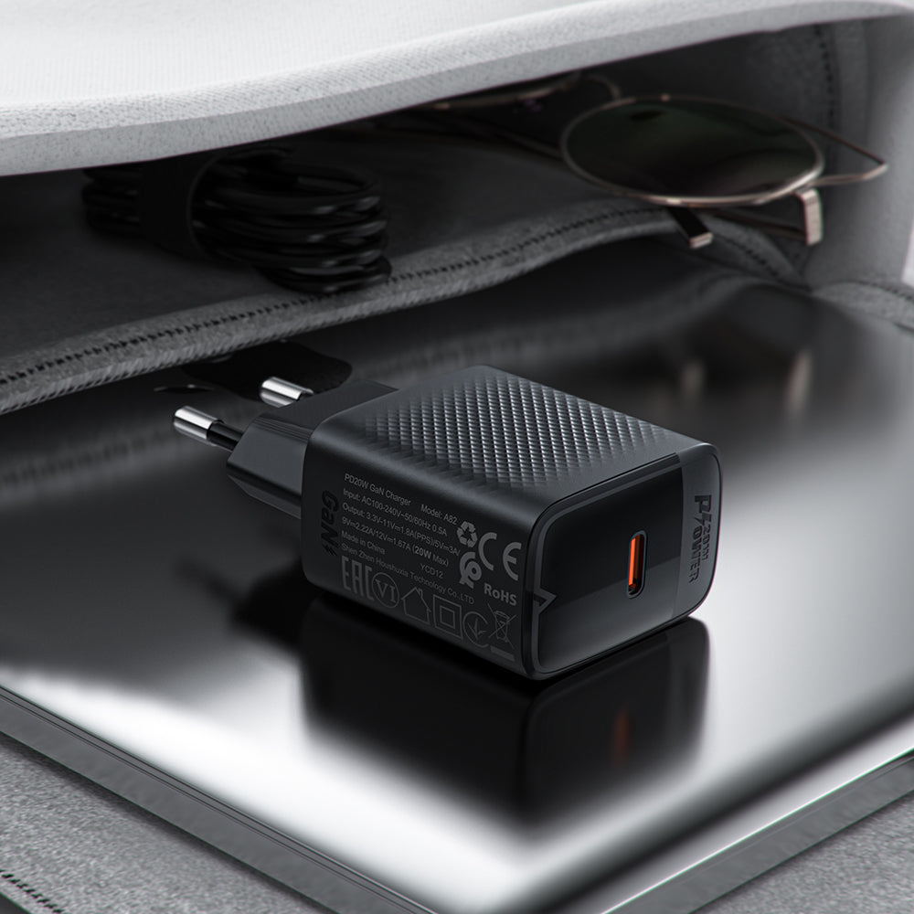 Caricabatterie Retea Acefast A82, 20W, 3A, 1 x USB-C, Nero