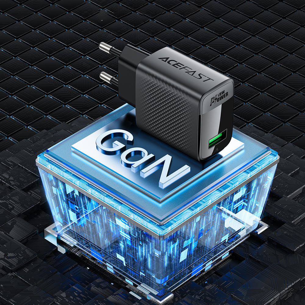 Caricabatterie Retea Acefast A90, 18W, 3A, 1 x USB-A, Nero