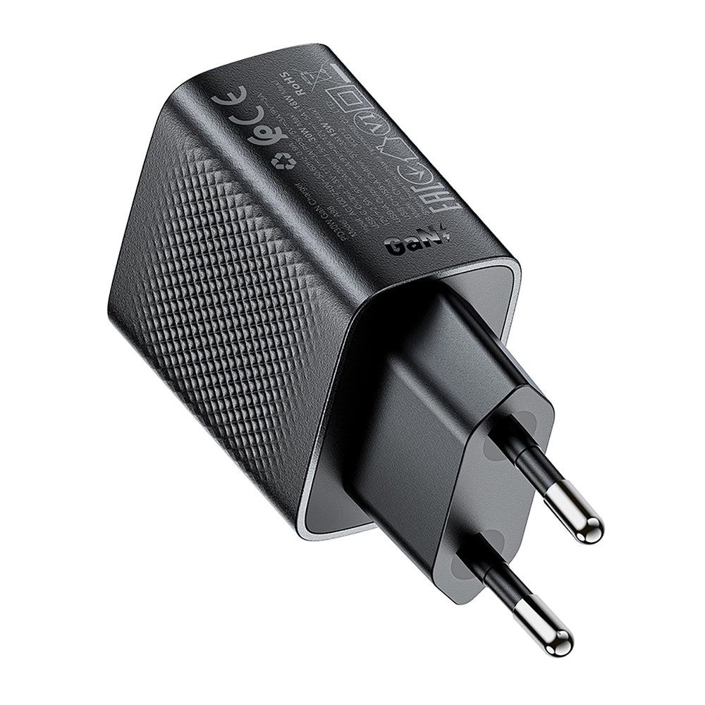 Caricabatterie Retea Acefast A98, 30W, 3A, 1 x USB-A - 1 x USB-C, Nero