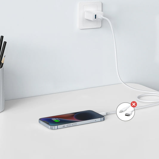 Anker 312 Caricabatterie di rete, 20W, 3A, 1 x USB-A - 1 x USB-C, Bianco A2348G21