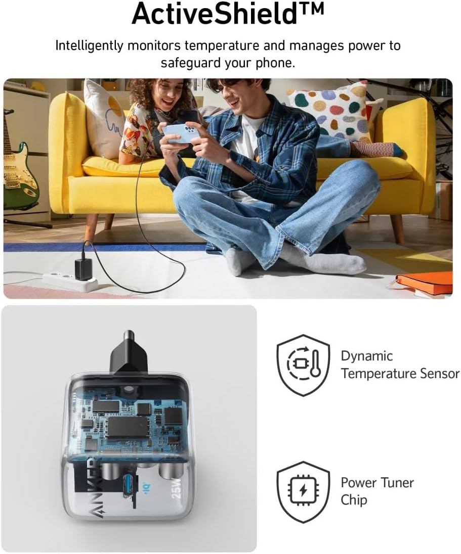Chargeur Secteur Anker 312 Ace, 25W, 1 x USB-C, Noir A2642G11