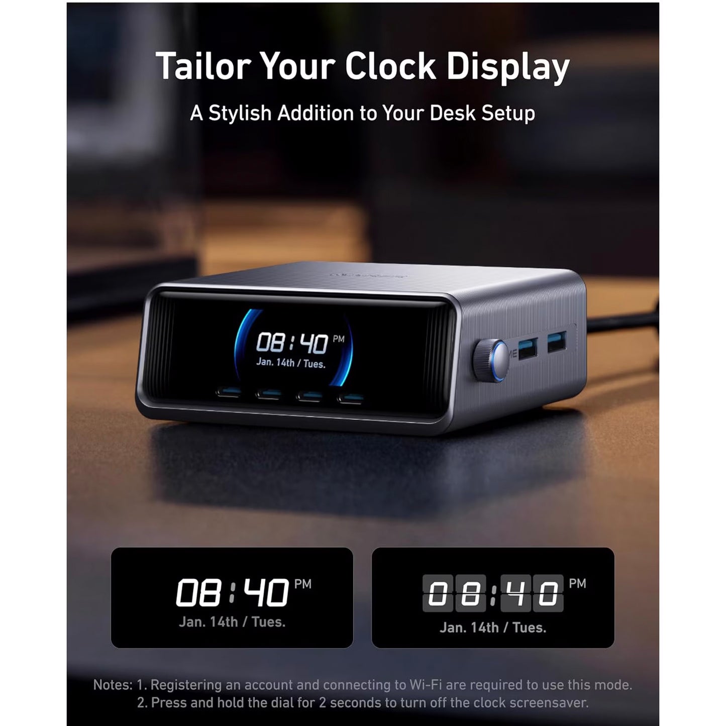 Chargeur réseau Anker Prime, 250W, 2 x USB-A - 4 x USB-C, Noir A2345341