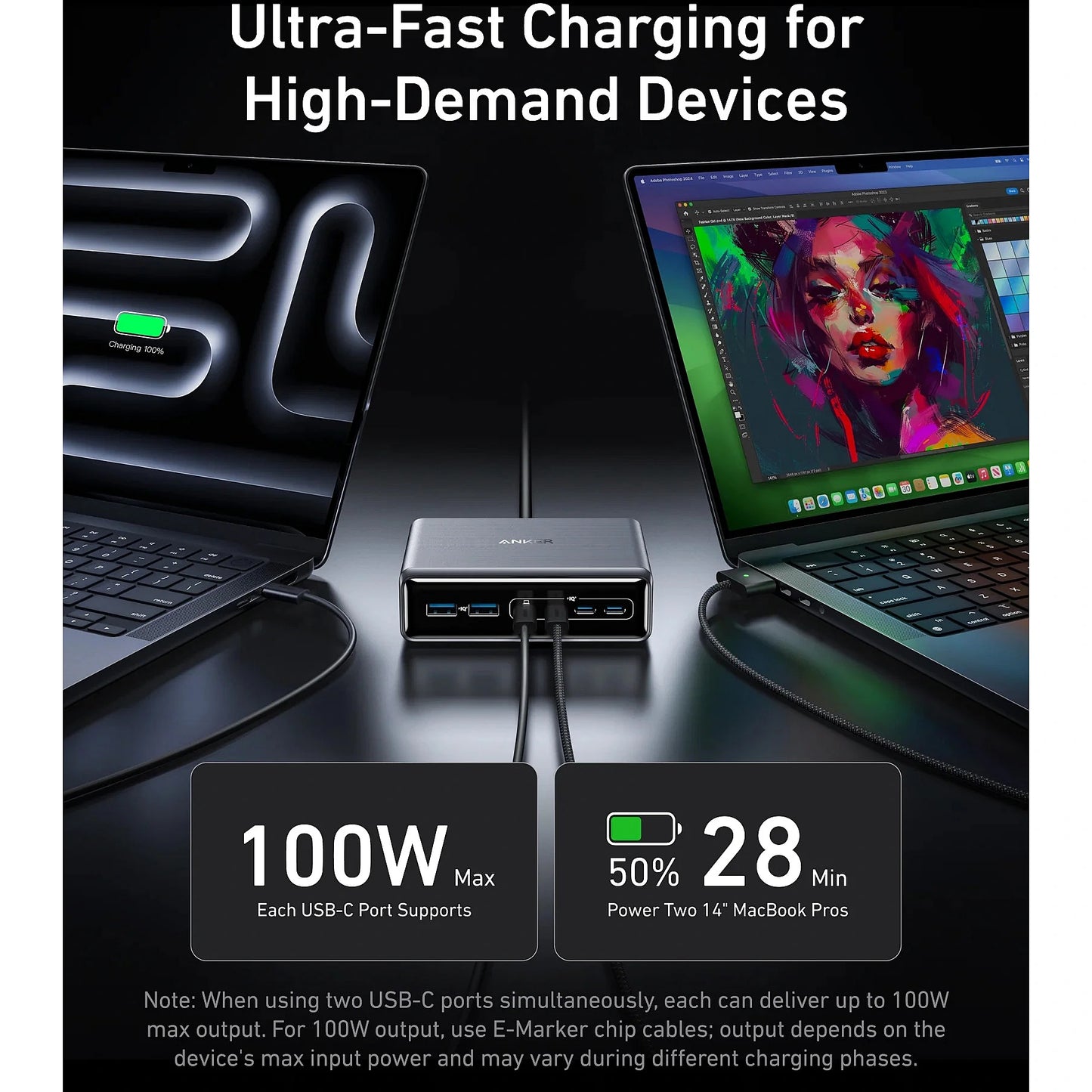 Netzwerk-Ladegerät Anker Prime, 200W, 3A, 2 x USB-A - 4 x USB-C, Schwarz A2683341