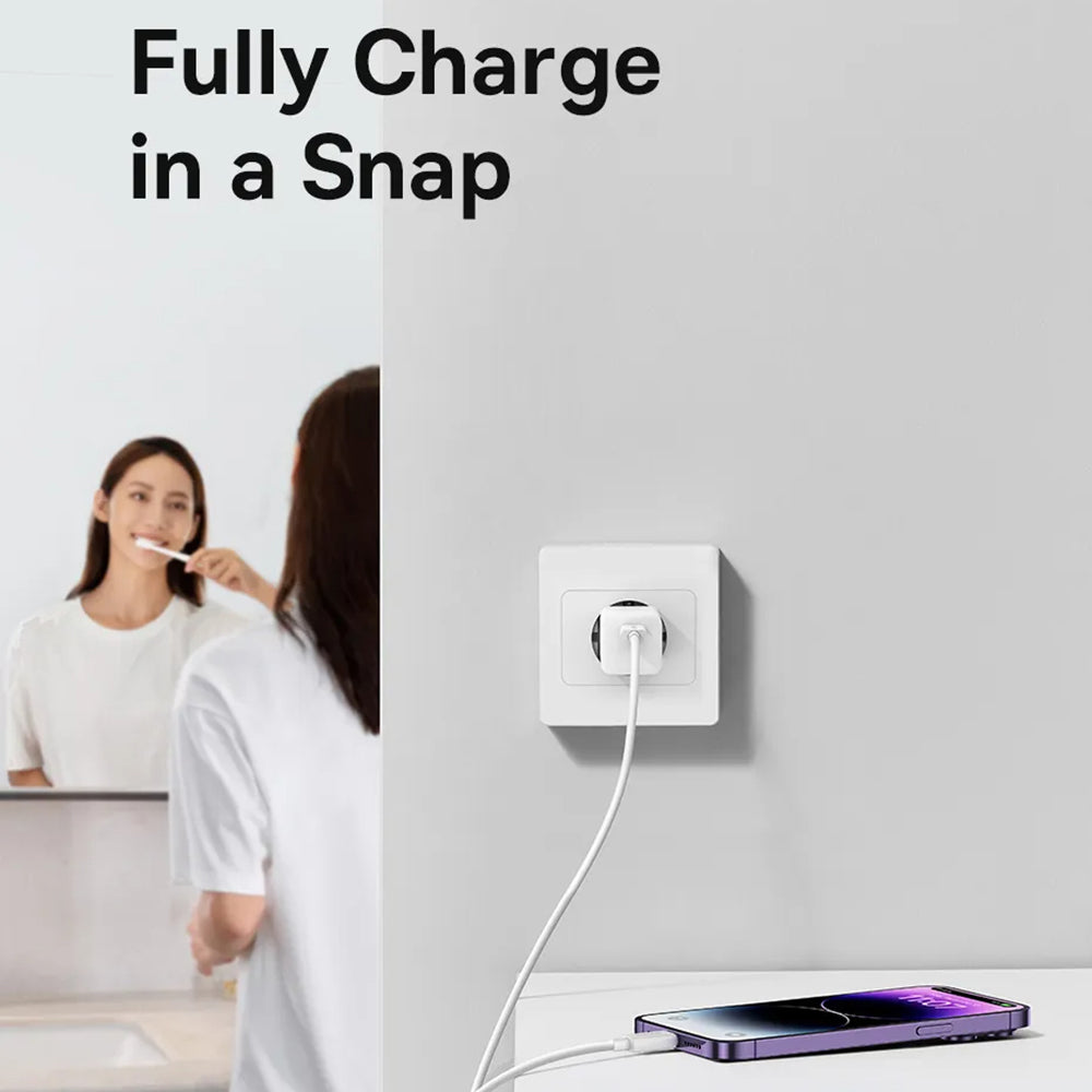Caricabatterie Retea Baseus GaN Mini 1C, 30W, 3A, 1 x USB-C, Blu CCGN070603