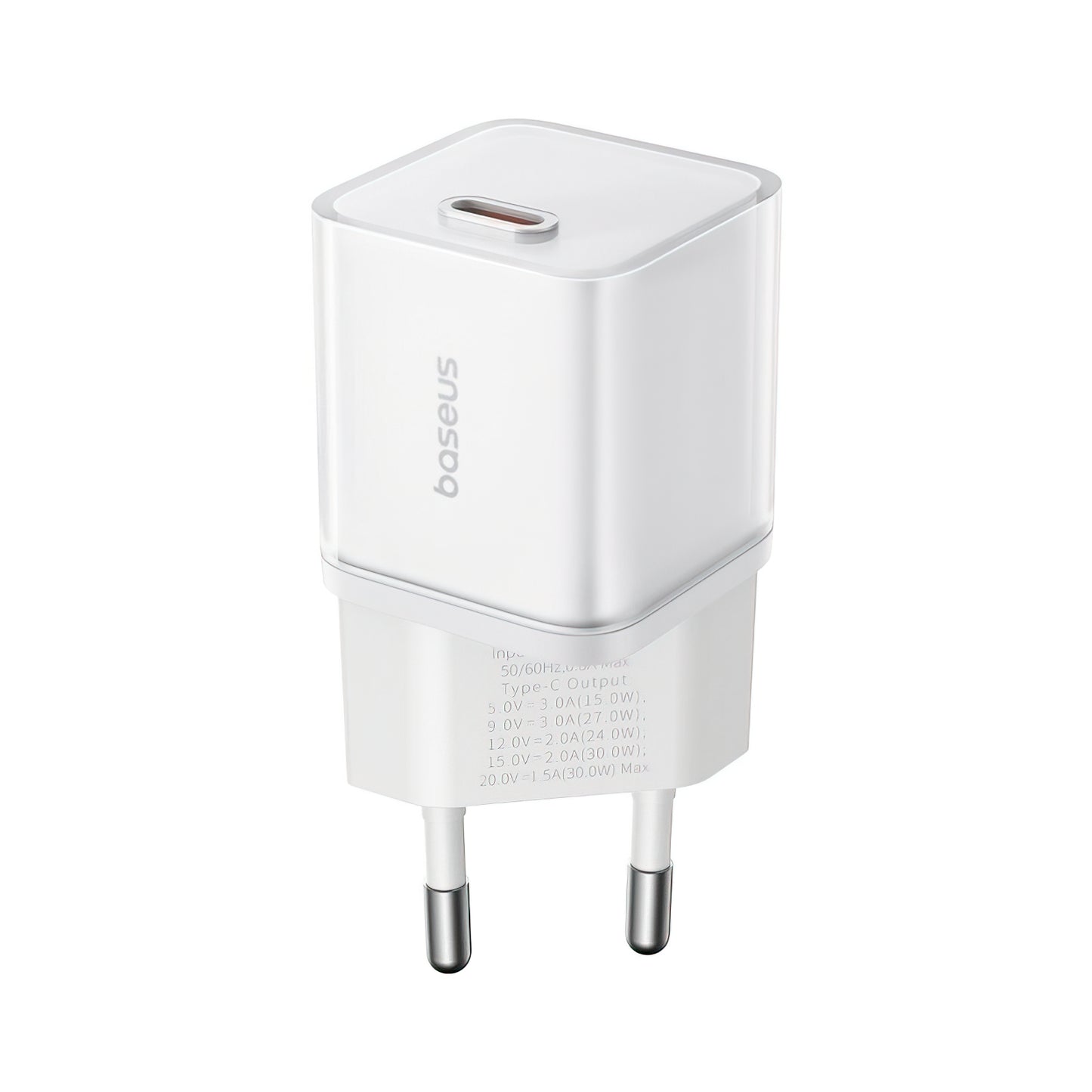 Chargeur Réseau Baseus GaN5S, 30W, 3A, 1 x USB-C, Blanc P10162504213-00