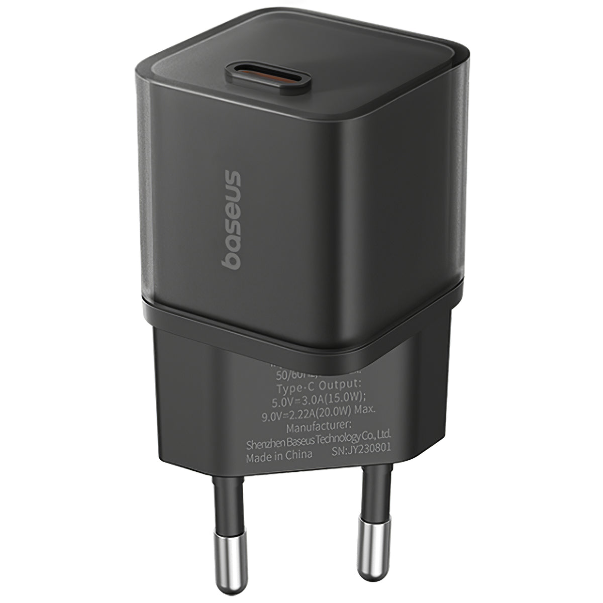 Baseus Chargeur réseau GaN5S, 30W, 3A, 1 x USB-C, Noir P10162504113-00