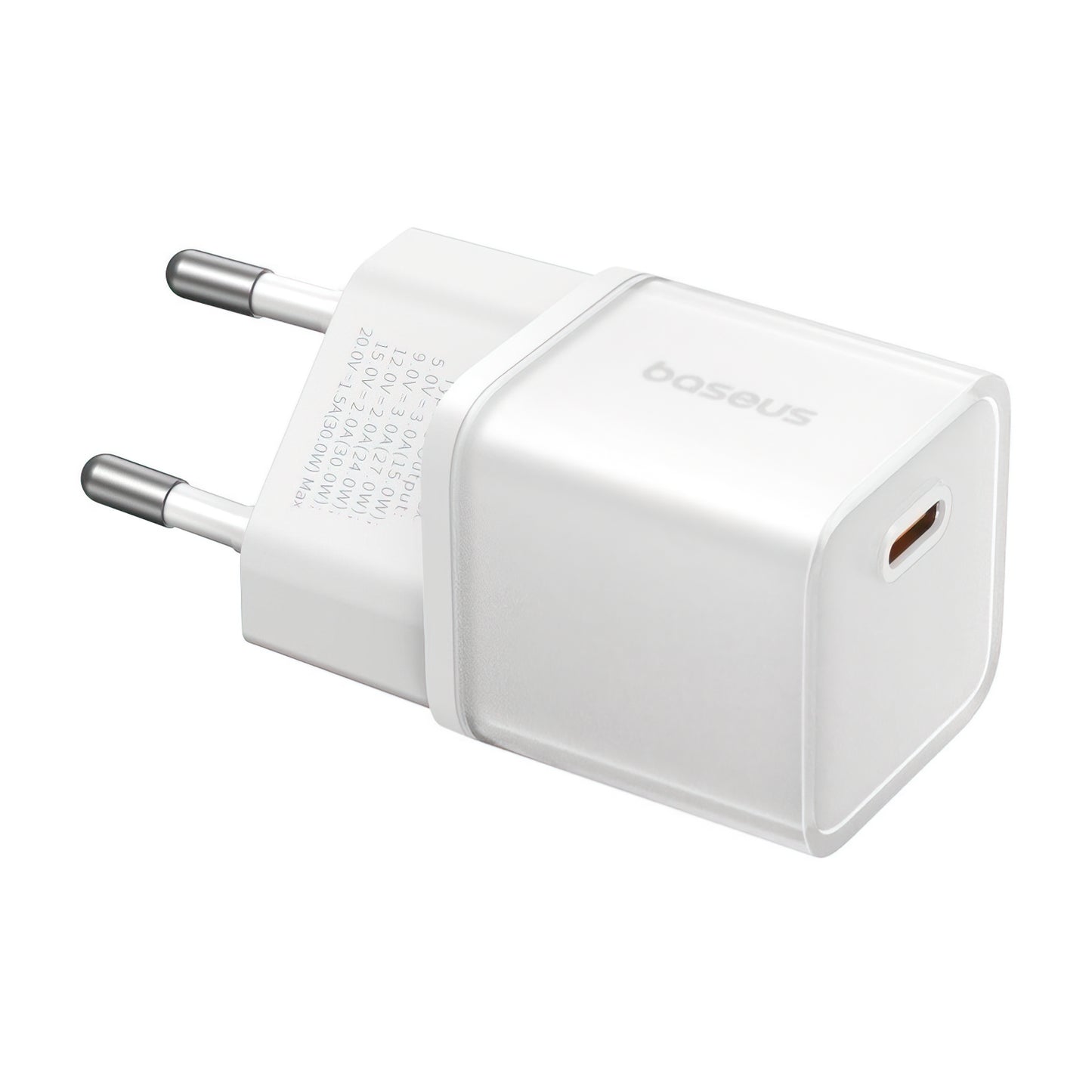 Chargeur Réseau Baseus GaN5S, 30W, 3A, 1 x USB-C, Blanc P10162504213-00