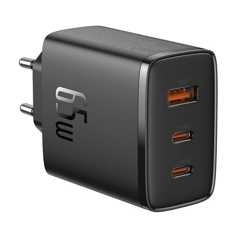 Chargeur Réseau Baseus Cube Pro, 65W, 3.25A, 1 x USB-A - 2 x USB-C, Noir P10152301113-00