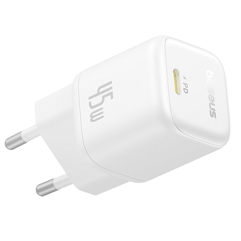 Caricabatterie Rete Baseus PicoGo, 45W, 3A, 1 x USB-C, Bianco P10176800213-00