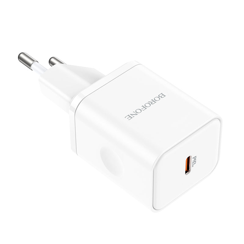 Chargeur Réseau Borofone BN6 Field, 20W, 3A, 1 x USB-C, Blanc