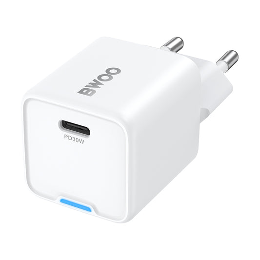 Netzladegerät BWOO CDA211, 30W, 3A, 1 x USB-C, Weiß