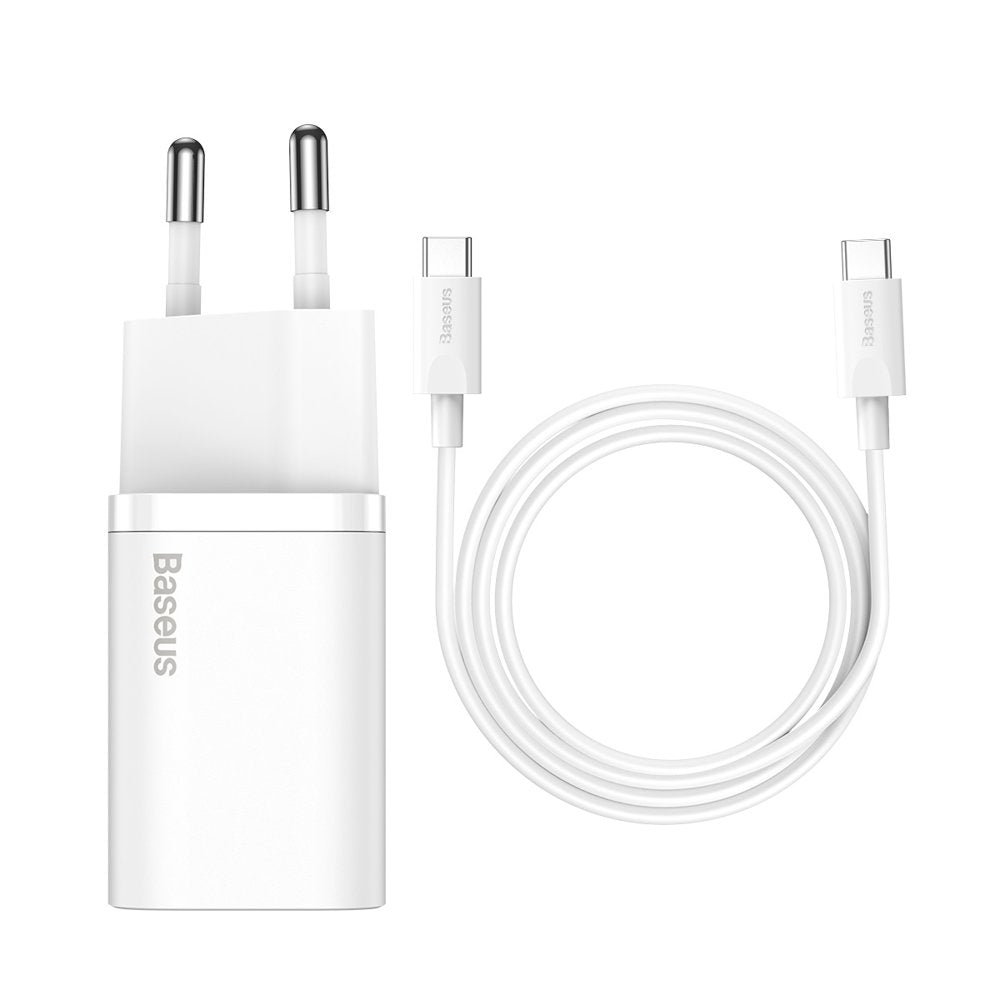 Netzteil mit USB-C-Kabel Baseus Super Si, 25W, 3A, 1 x USB-C, Weiß TZCCSUP-L02