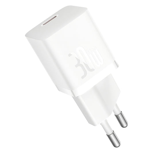 Baseus GaN5S Caricatore di rete con cavo USB-C GaN5S, 30W, 3A, 1 x USB-C, bianco P1011090902213-00