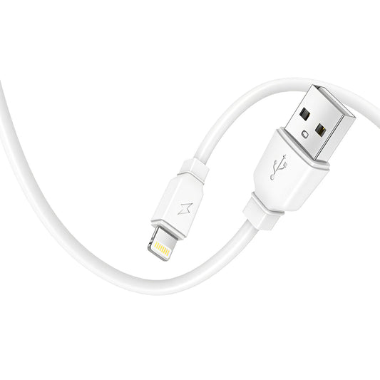 Caricabatterie di rete Prestico F7S con cavo Lightning, 12W, 2,4A, 1 x USB-A, bianco