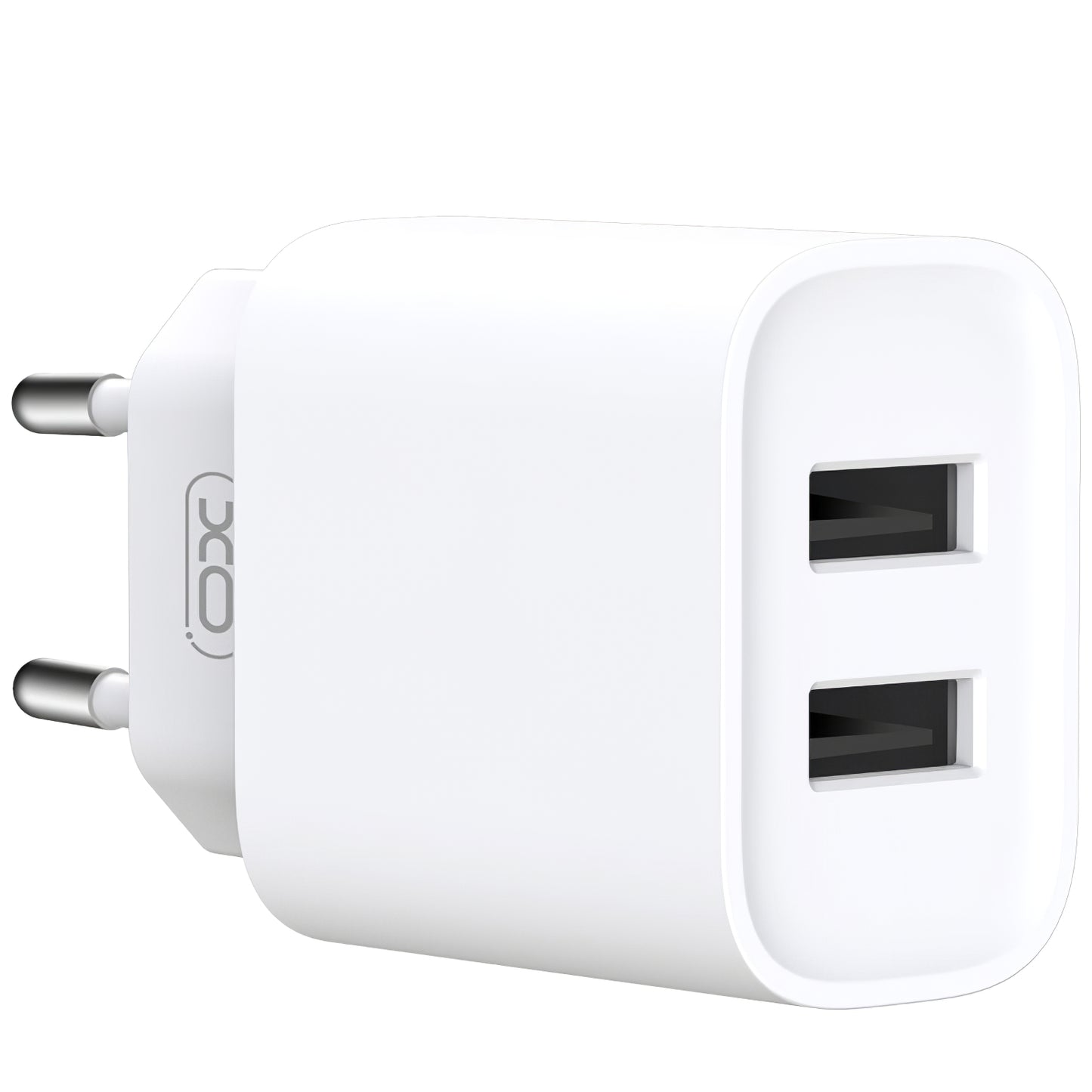 Caricatore di rete con cavo microUSB XO Design CE02C, 10,5W, 2,1A, 2 x USB-A, bianco