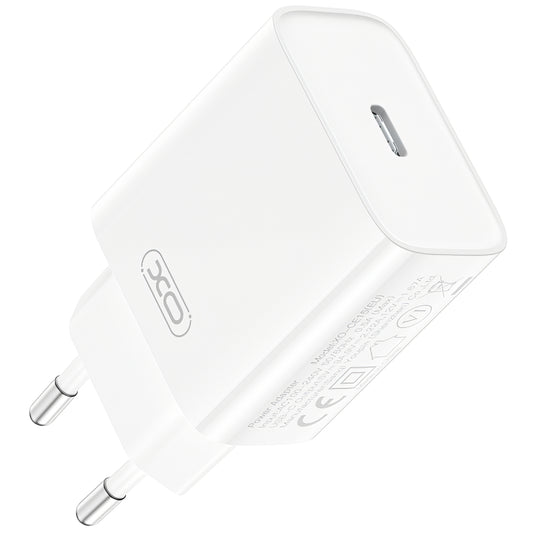 Chargeur réseau avec câble USB-C XO Design CE15, 20W, 3A, 1 x USB-C, Blanc