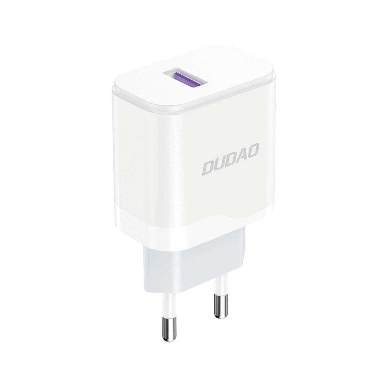 Caricabatterie da rete con cavo USB-C Dudao A20EU, 18W, 3A, 1 x USB-A, Bianco
