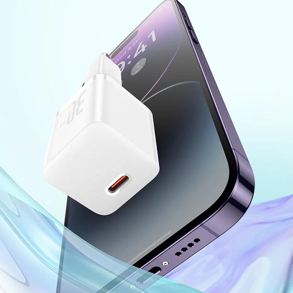 Baseus GaN5S USB-C Kabel Netzwerk-Ladegerät GaN5S, 30W, 3A, 1 x USB-C, Weiß P1011090902213-00