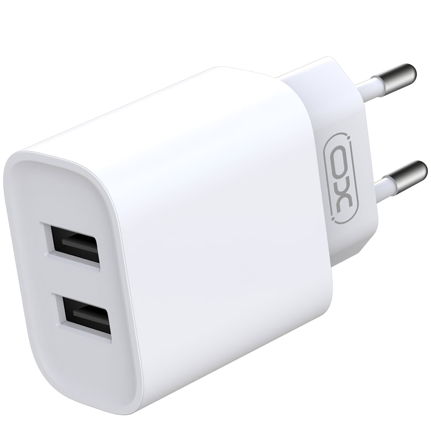Caricatore di rete con cavo microUSB XO Design CE02C, 10,5W, 2,1A, 2 x USB-A, bianco