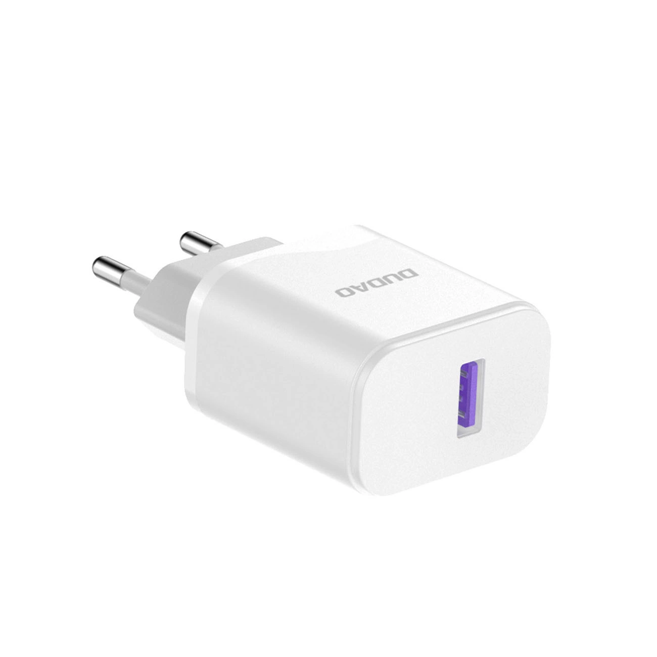 Caricabatterie da rete con cavo USB-C Dudao A20EU, 18W, 3A, 1 x USB-A, Bianco