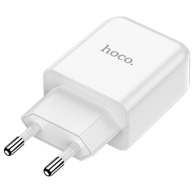Caricabatterie da Rete con Cavo Lightning HOCO N2, 10W, 2A, 1 x USB-A, Bianco