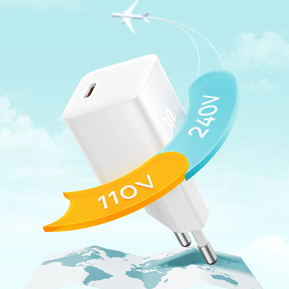 Baseus GaN5S USB-C Kabel Netzwerk-Ladegerät GaN5S, 30W, 3A, 1 x USB-C, Weiß P1011090902213-00