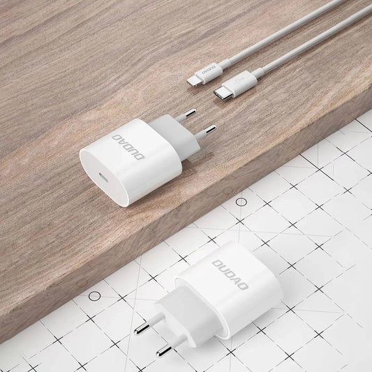 Caricabatterie Rete con Cavo USB-C Dudao A14EUC, 20W, 3A, 1 x USB-C, Nero