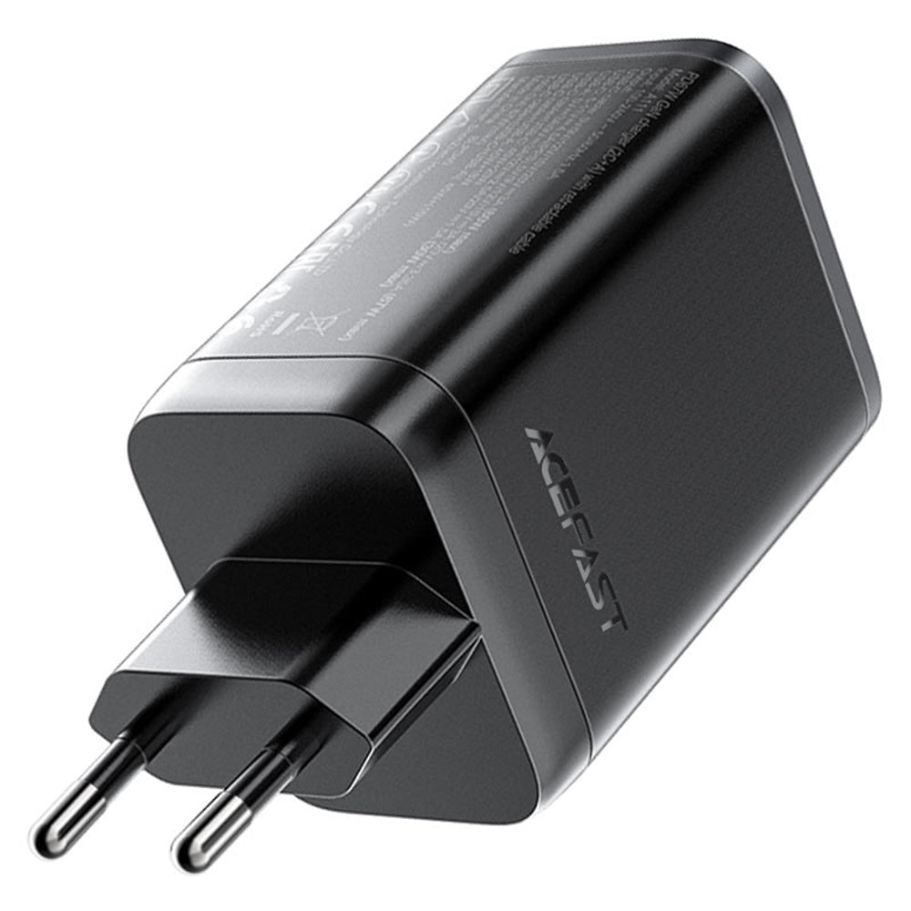 Caricabatterie da rete con cavo USB-C Acefast A111, 67W, 3A, 1 x USB-A - 1 x USB-C, Nero