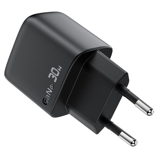 Chargeur réseau avec câble USB-C Acefast A115 Display, 30W, 3A, 1 x USB-C, Noir
