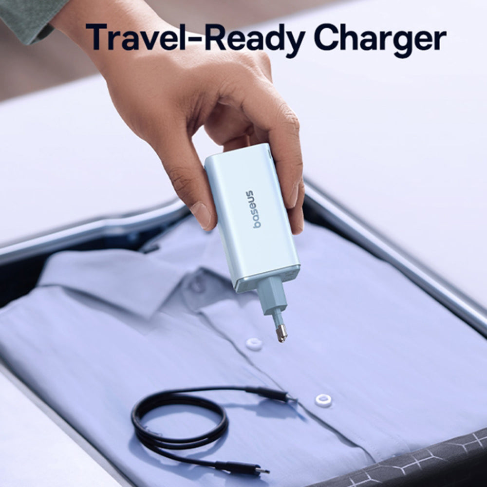 Netzladegerät mit USB-C Kabel Baseus GaN6 Pro, 100W, 3.25A, 2 x USB-A - 2 x USB-C, Blau P10162705312-00