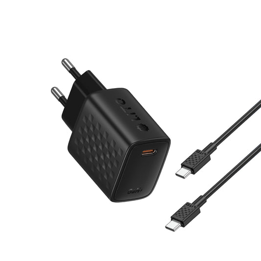 Netzladegerät mit USB-C Kabel Lito LC17T, 30W, 3A, 1 x USB-C, Schwarz