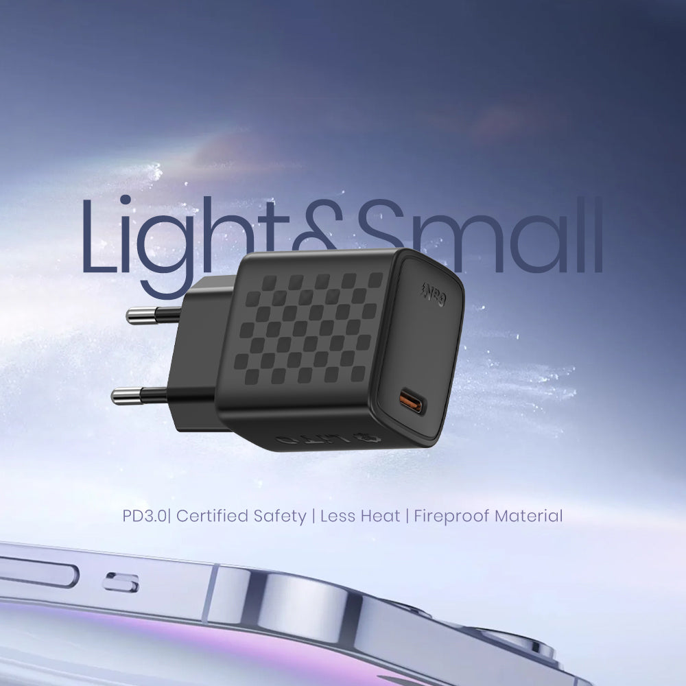 Caricabatterie Retea Con Cavo USB-C Lito LC17T, 30W, 3A, 1 x USB-C, Nero