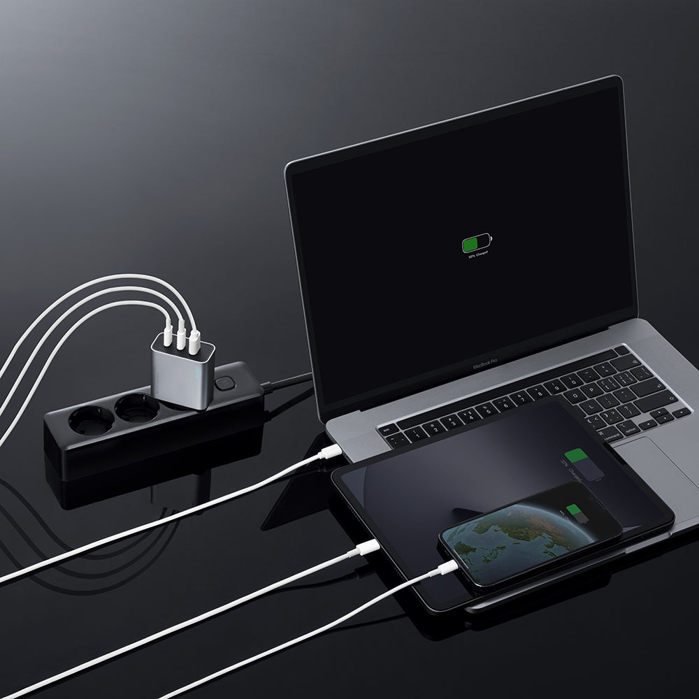 Caricatore da rete Cuktech, 65W, 3,25A, 1 x USB-A - 2 x USB-C, Bianco CUK0A15CEUSL