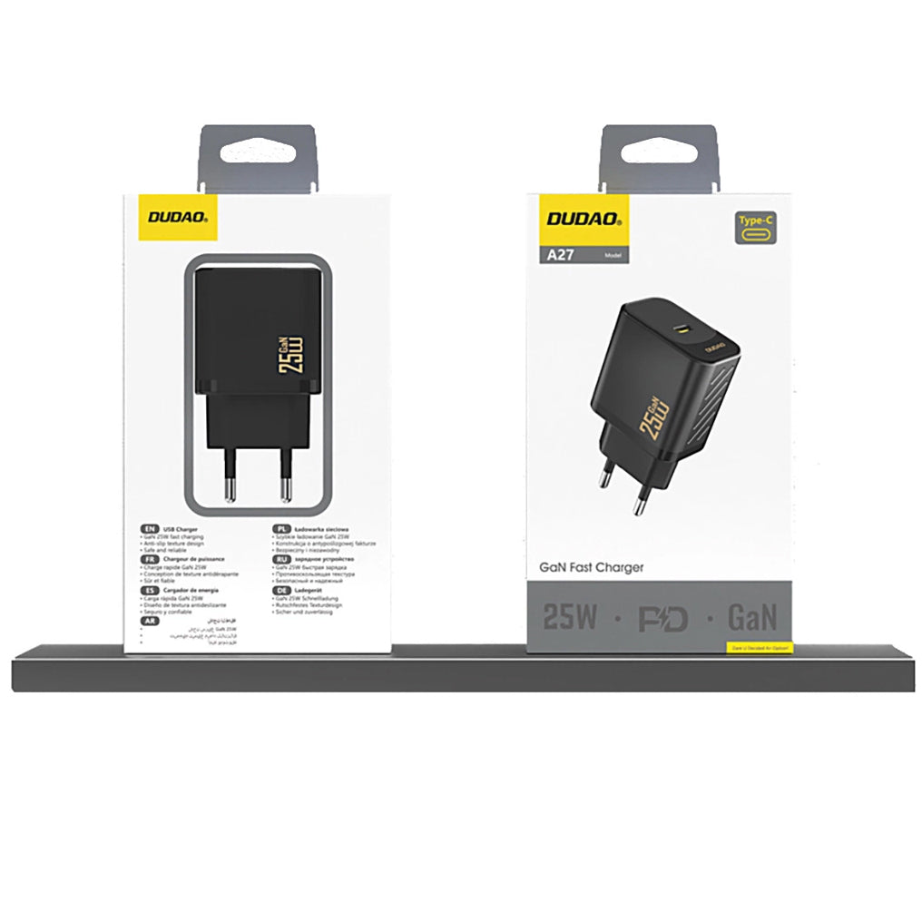 Chargeur Réseau Dudao A27, 25W, 3A, 1 x USB-C, Noir