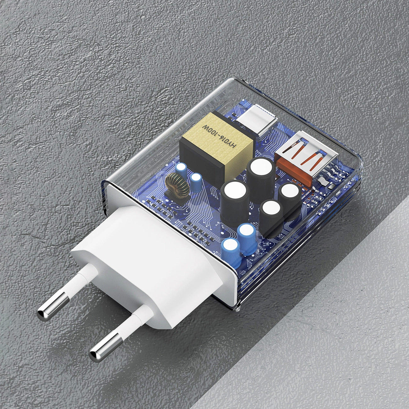 Caricabatterie di rete Dudao A30EU, 30W, 3A, 1 x USB-A - 1 x USB-C, Bianco